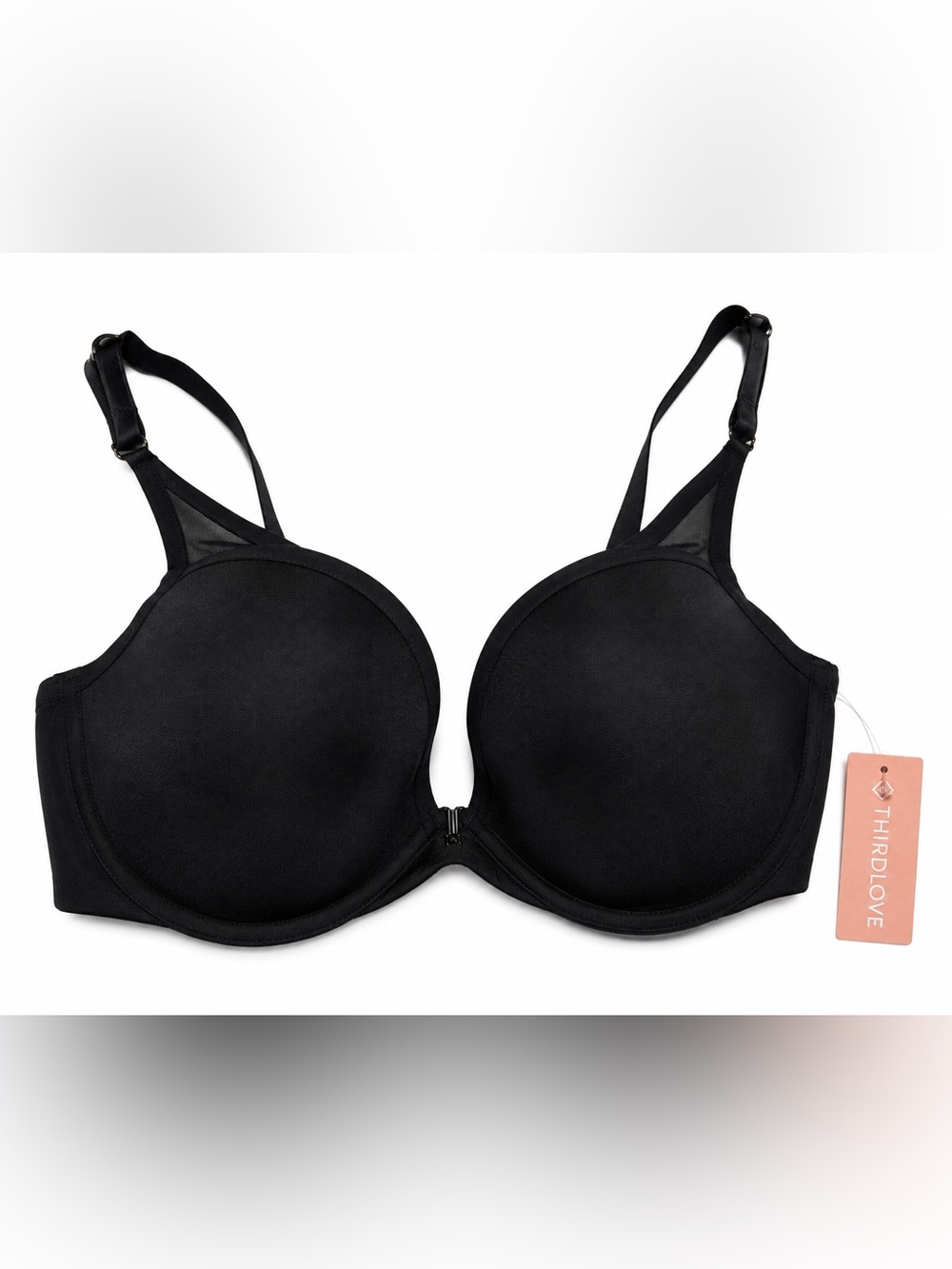 ThirdLove 24/7 Classic Contour Plunge Bra Black 34F Underwire NWT